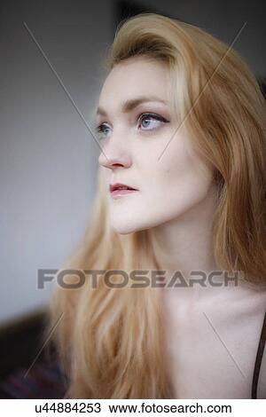 Woman looking away View Large Photo Image Stock Image - Woman looking away. Fotosearch