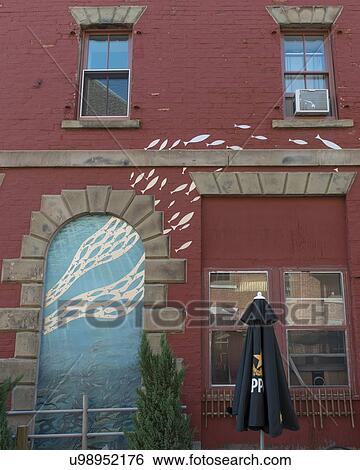Aquarium painting on building, Queens Square, Charlottetown, Prince Edward Island, Canada View Large Photo Image Stock Photograph - Aquarium painting on building, Queens Square, Charlottetown, Prince Edward Island, Canada. Fotosearch