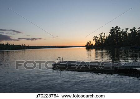 Boardwalk in a lake, Lake of The Woods, Ontario, Canada View Large Photo Image Picture - Boardwalk in a lake, Lake of The Woods, Ontario, Canada. Fotosearch