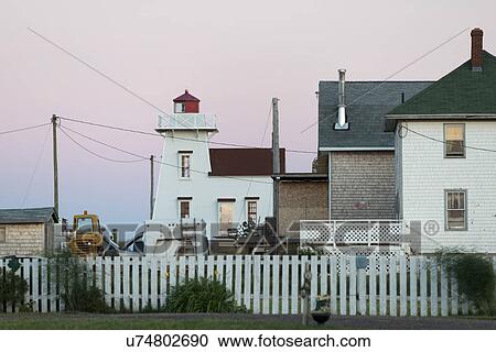 Stock Image - Buildings in North Rustico, Prince Edward Island, Canada. Fotosearch