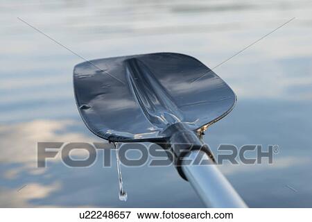 Stock Photo - Close-up of an oar, Lake of The Woods, Ontario, Canada. Fotosearch