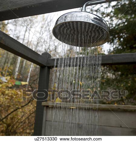 Close-up of water flowing from a shower, Lake of The Woods, Ontario, Canada View Large Photo Image Stock Image - Close-up of water flowing from a shower, Lake of The Woods, Ontario, Canada. Fotosearch
