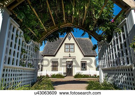 Stock Photo - Facade of a house, Avonlea, Green Gables, Prince Edward Island, Canada. Fotosearch