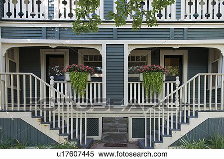 Stock Photography - Facade of a house, Charlottetown, Prince Edward Island, Canada. Fotosearch