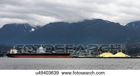 Stock Photo - Industry in Burrard Inlet, Vancouver, British Columbia, Canada. Fotosearch