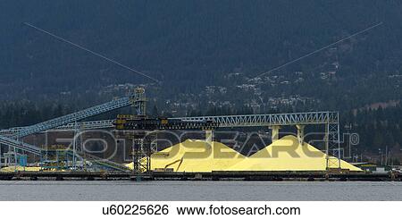 Stock Photograph - Industry in Burrard Inlet, Vancouver, British Columbia, Canada. Fotosearch