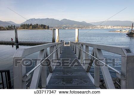 Stock Photo - Pier at Coal Harbour, Vancouver, British Columbia, Canada. Fotosearch