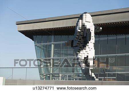 Stock Image - Sculpture in front of Vancouver Convention Centre, Vancouver, British Columbia, Canada. Fotosearch