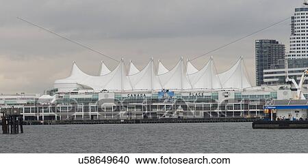 Stock Image - Vancouver Convention Centre at Coal Harbour, Vancouver, British Columbia, Canada. Fotosearch