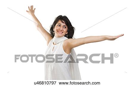 Stock Photo - A beautiful woman in traditional wear . Fotosearch