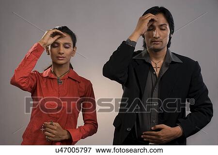 Stock Photo - A man and a woman . Fotosearch