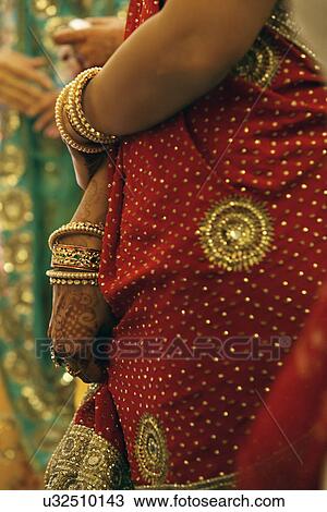 A woman wearing a saree View Large Photo Image Stock Image - A woman wearing a saree . Fotosearch