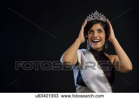 Beauty pageant winner feeling overjoyed View Large Photo Image Stock Image - Beauty pageant winner feeling overjoyed . Fotosearch
