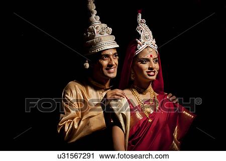 Bengali bride and groom thinking about the future View Large Photo Image Stock Image - Bengali bride and groom thinking about the future . Fotosearch