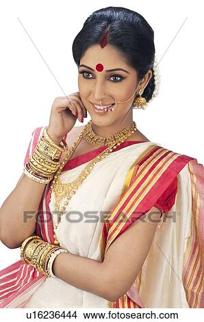 Picture - Bengali woman smiling. Fotosearch