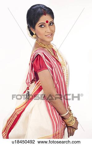 Bengali woman smiling View Large Photo Image Stock Image - Bengali woman smiling. Fotosearch