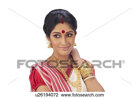 Bengali woman smiling View Large Photo Image Stock Image - Bengali woman smiling. Fotosearch