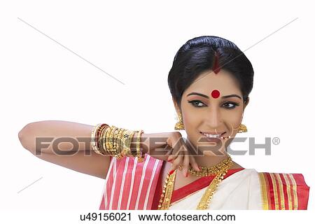 Bengali woman smiling View Large Photo Image Stock Image - Bengali woman smiling. Fotosearch