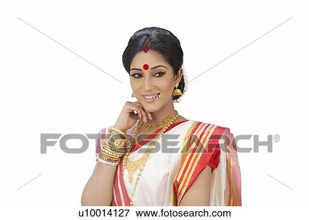 Stock Photo - Bengali woman smiling. Fotosearch