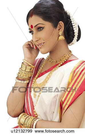 Stock Photo - Bengali woman smiling . Fotosearch