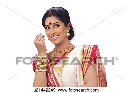 Stock Photo - Bengali woman smiling. Fotosearch