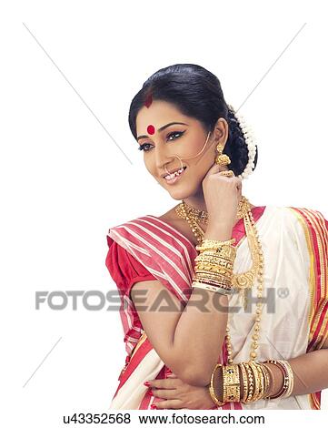 Stock Photo - Bengali woman smiling . Fotosearch