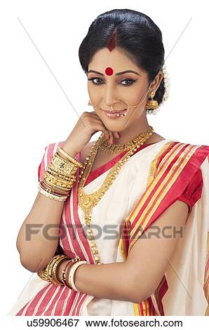 Stock Photo - Bengali woman smiling. Fotosearch