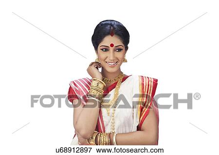 Stock Photo - Bengali woman smiling. Fotosearch