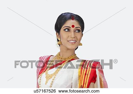 Stock Photograph - Bengali woman smiling. Fotosearch