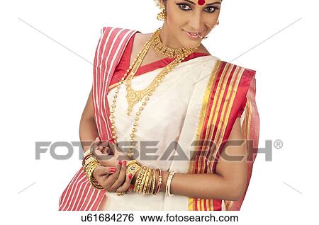 Stock Photograph - Bengali woman smiling. Fotosearch