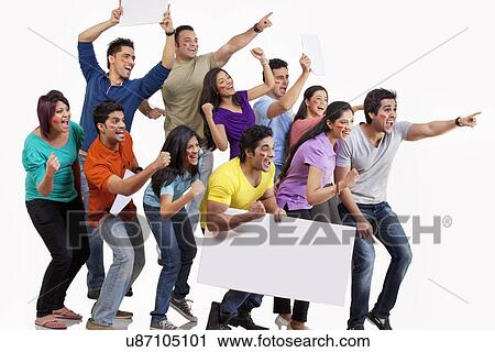 Boys and girls cheering View Large Photo Image Stock Image - Boys and girls cheering . Fotosearch