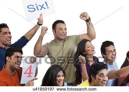 Boys and girls cheering View Large Photo Image Stock Photo - Boys and girls cheering . Fotosearch