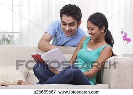 Brother and sister reading View Large Photo Image Stock Photo - Brother and sister reading. Fotosearch