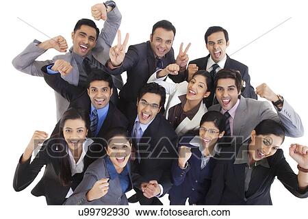 Business executives cheering View Large Photo Image Stock Image - Business executives cheering . Fotosearch