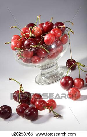 Cherries in a bowl View Large Photo Image Stock Photography - Cherries in a bowl . Fotosearch