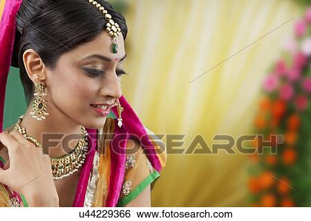 Stock Photograph - Close-up of a beautiful bride. Fotosearch
