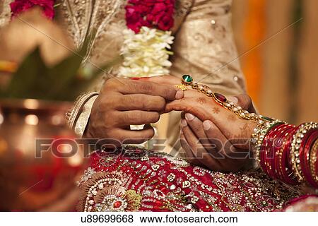 Close-up of a groom putting a wedding ring on a bride View Large Photo Image Stock Photo - Close-up of a groom putting a wedding ring on a bride . Fotosearch