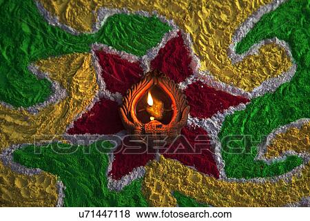 Close-up of a rangoli View Large Photo Image Stock Photo - Close-up of a rangoli . Fotosearch