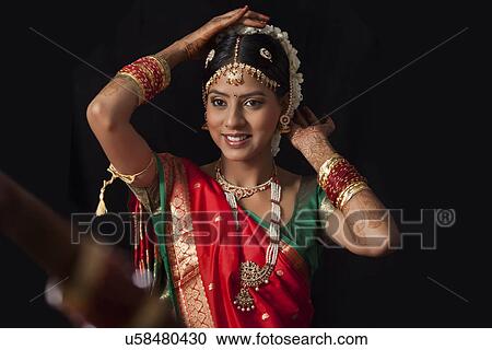Stock Image - Close-up of bride smiling . Fotosearch
