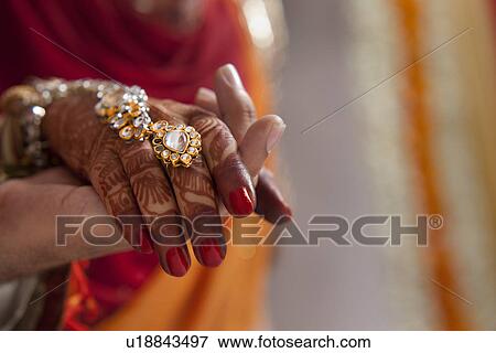 Stock Photo - Close-up of couple holding hands . Fotosearch
