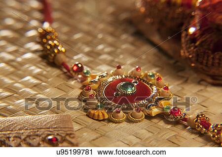 Stock Image - Close-up of Rakhi . Fotosearch