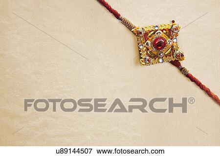 Stock Photo - Close-up of Rakhi . Fotosearch