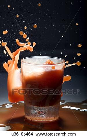 Picture - Drink splashing . Fotosearch