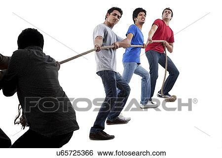 Friends competing in game of tug of war together View Large Photo Image Stock Photograph - Friends competing in game of tug of war together . Fotosearch