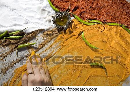 Green chili with spices View Large Photo Image Picture - Green chili with spices . Fotosearch