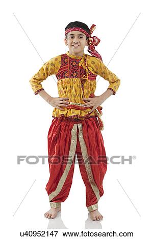 Gujarati boy wearing Kedia View Large Photo Image Stock Photo - Gujarati boy wearing Kedia . Fotosearch