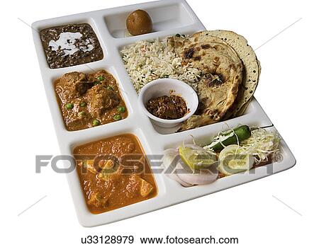 Indian Thali View Large Photo Image Stock Photo - Indian Thali . Fotosearch