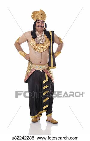 Man dressed as Raavan feeling confident View Large Photo Image Stock Photo - Man dressed as Raavan feeling confident . Fotosearch