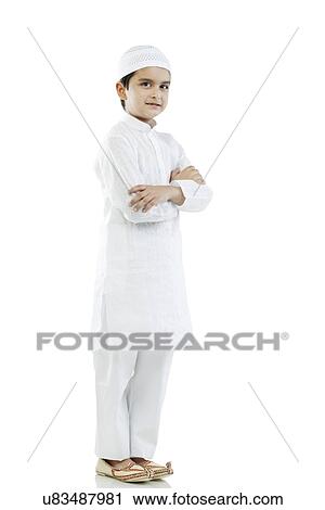 Muslim boy standing View Large Photo Image Stock Image - Muslim boy standing . Fotosearch
