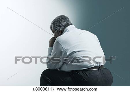 Stock Photo - Obese old man sitting . Fotosearch